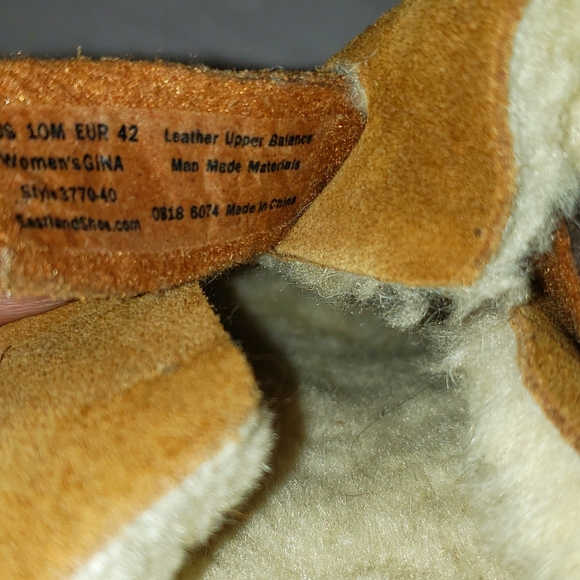 Eastland NEW Clog Suede Leather Fur Lining Mule Cork Wedge Comfort Women 10 - Picture 11 of 13